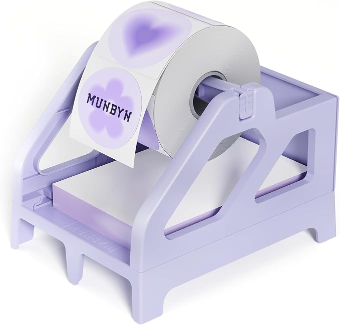 MUNBYN Label Holder for Rolls and Fan-Fold Labels, Thermal Sticker Roll Holder by MUNBYN