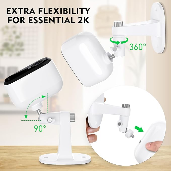 2Pack Adjustable Mount for Arlo Essential 2K Indoor/Outdoor, for Arlo Pro - Image 4
