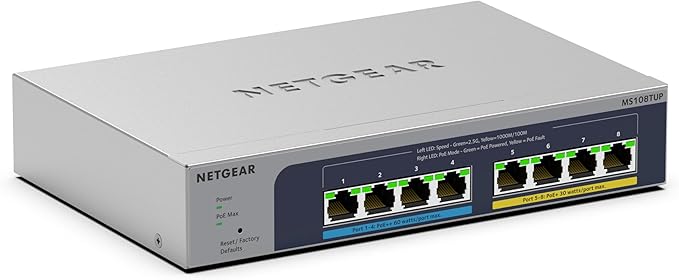 NETGEAR 8-Port Ultra60 Multi-Gigabit Ethernet Smart Switch by NETGEAR