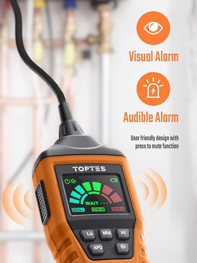 TOPTES CO & Gas Detector Set: CT-580 Carbon Monoxide Detector & PT520A Natural - Image 7