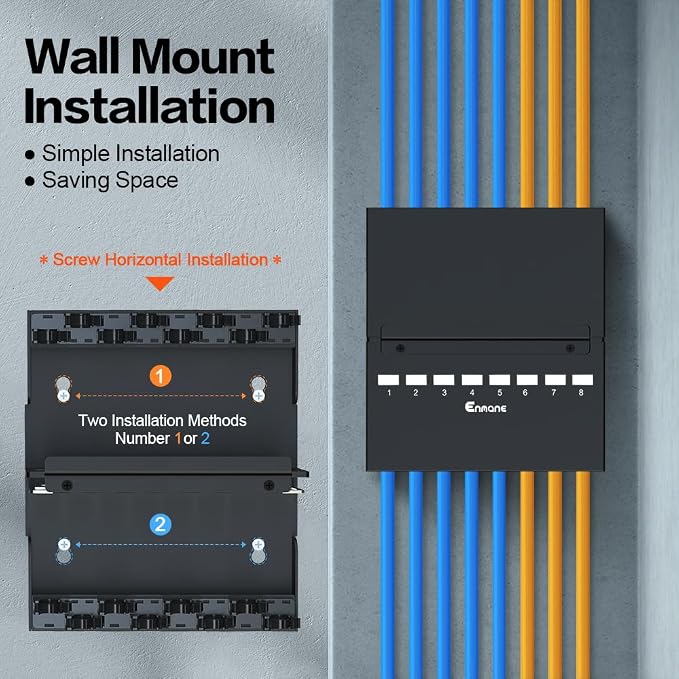 8 Port Blank Keystone Patch Panel Shielded Compatible - Image 7