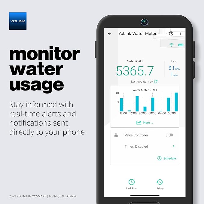 YoLink FlowSmart NSF Smart Water Monitor and Leak Detection: 1 Inch Advanced - Image 6