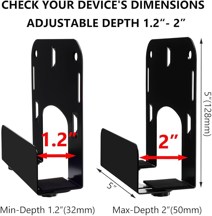 Cable Box Mount Modem Adjustable Wall Mount - Image 2