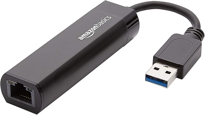 Amazon Basics USB 3.0 to 10/100/1000 Gigabit Ethernet Internet Adapter by AmazonBasics