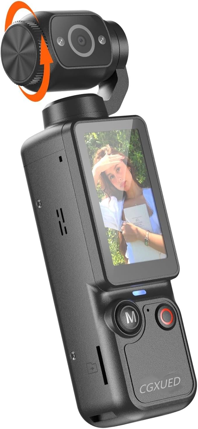 Vlogging Camera with 180° Rotating Lens, Pocket Camera with Audio & Video by Unknown