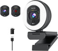 4K Webcam with Ring Light Web Cam 4K Autofocus with TOF Computer Camera 1080P by Galyimage