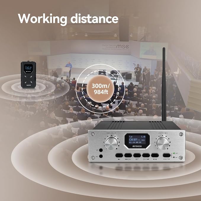 Retekess TT119 Assistive Listening System, Church Translation System, 300m/980ft - Image 7