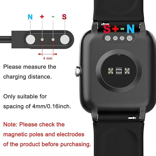 Vancle 2 Pack for Gloryfit Smart Watch Charger, Magnetic USB Charging Cable for - Image 3