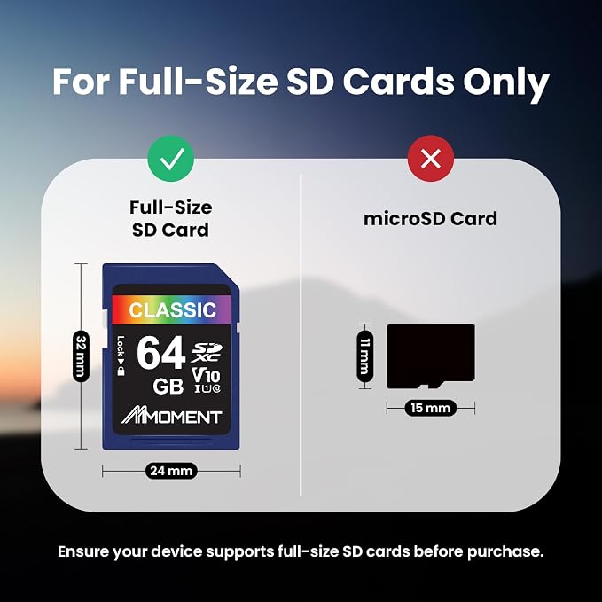 MMOMENT 64GB Full-Size SD, SDXC Card Compatible - Image 2