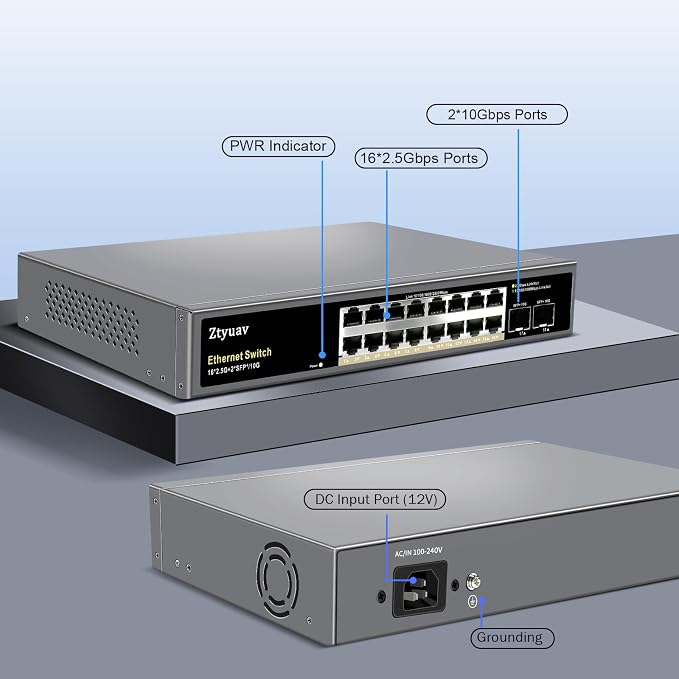 16 Port Unmanaged 2.5G Ethernet Switch - Image 2