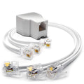 Phone Jack Splitter for Landline Duplex in-line 6P4C Telephone Adapter + by RetailAndBulk