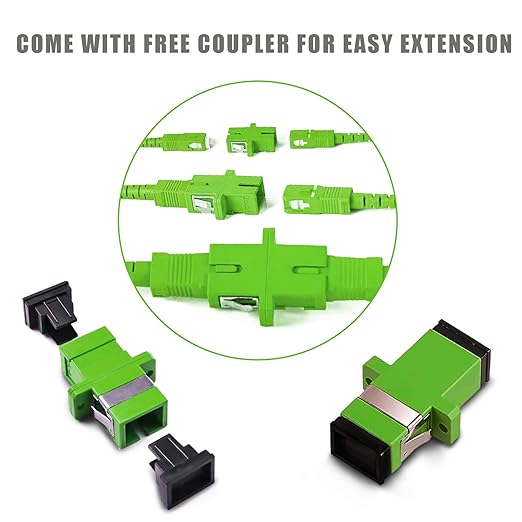 20 Meters SC/APC to SC/APC Fiber Optic Internet Cable, Armored Single Mode - Image 5