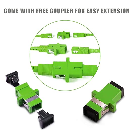 30 Meters SC/APC to SC/APC Fiber Optic Internet Cable, Armored Single Mode - Image 4