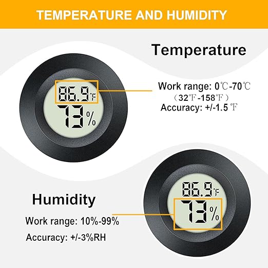 JEDEW 4 Pack Hygrometer Thermometer Digital Humidity Meter Indoor/Outdoor - Image 3