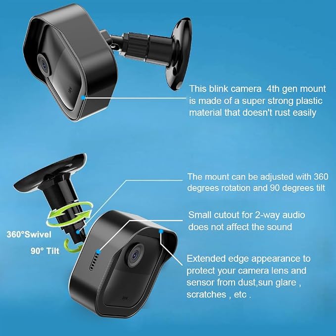 All-New Blink Outdoor Camera Surveillance Mount, 8 Pack Weatherproof Protective - Image 5