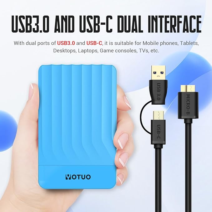 YOTUO 750GB Portable External Hard Drive Storage Expansion Mobile HDD USB 3.0 - Image 6