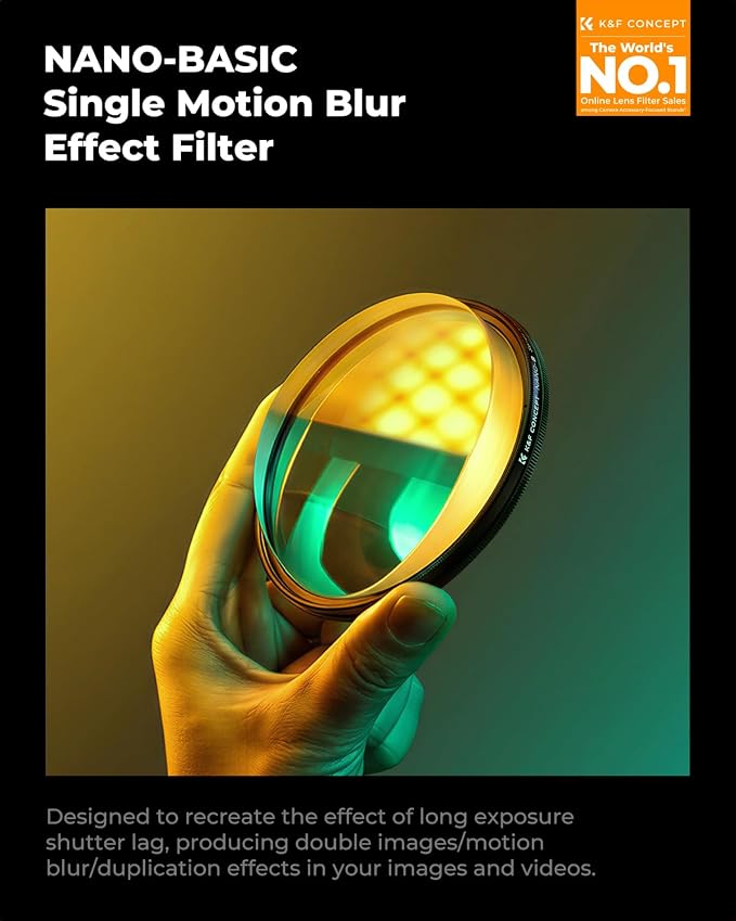K&F CONCEPT 58mm Unilateral Blur Ghost Motion Filter Super Speed Effects - Image 2