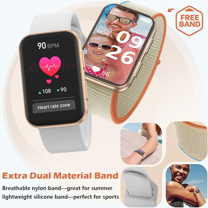 MorePro Health Fitness Tracker for Women Men, 24/7 Heart Rate Blood Pressure & - Image 2