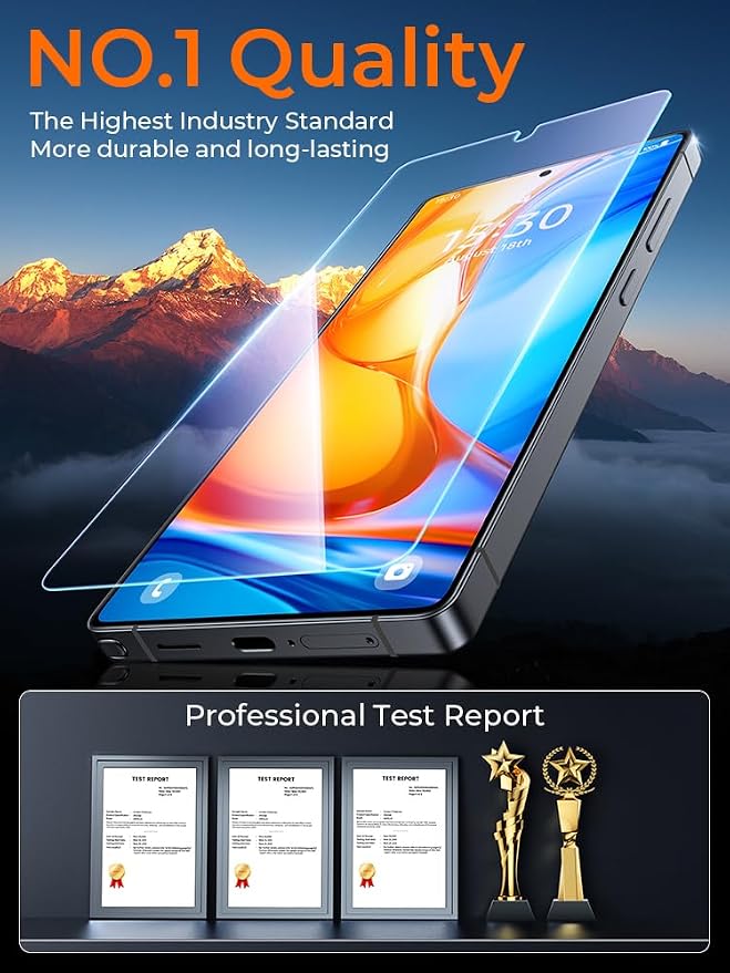 MRGLAS 2+2 Packs for Samsung Galaxy S25 Edge Screen Protector 6.7'' - Image 7