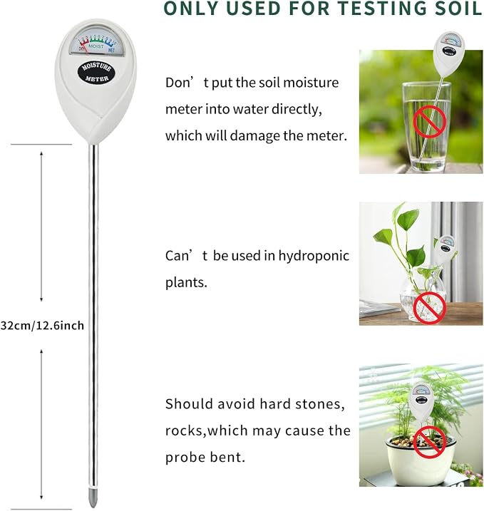 Censinda Soil Moisture Meter, 2 Pack Long Probe Soil Moisture Monitor - Image 6