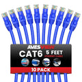 CAT 6 5FT Ethernet Cable, Indoor High-Speed 10Gbps Snagless CAT6 Ethernet Cable by AvesView