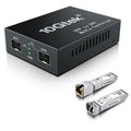 10G Fiber to Ethernet Converter, Dual 10GBase-T and SFP+ Ports, Supports by HiFiber
