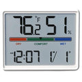 Digital Hygrometer Indoor Thermometer, Clock by LUZSCO