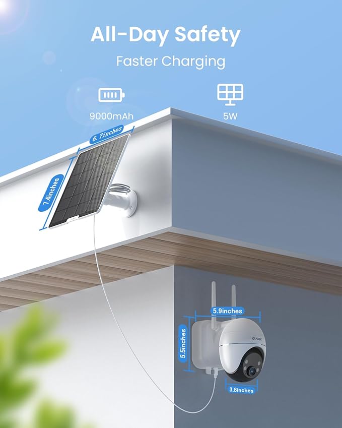 ieGeek Solar Security Cameras Wireless Outdoor, WiFi Surveillance Camera - Image 4