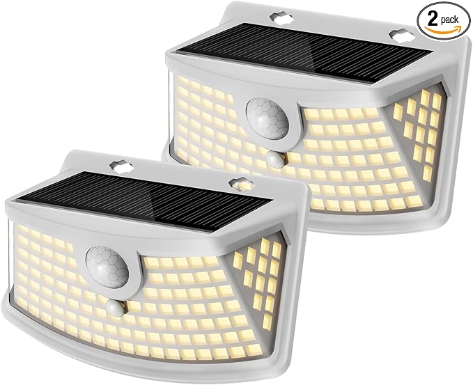 Aootek New Solar Motion Sensor Lights 120 LEDs by Lightupeveryconer