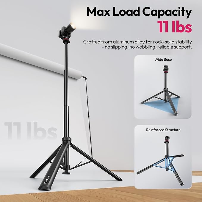 ULANZI MT-80 Aluminum Tripod Stand, 7FT Extendable Camera Phone Tripod - Image 7