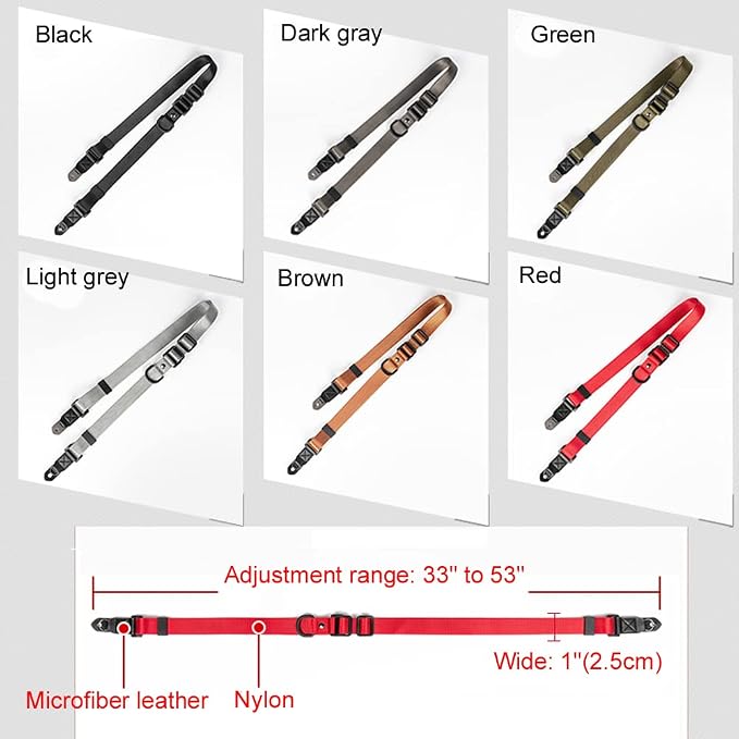 Camera Strap, Quick Adjustable Shoulder Sling Camera Neck Shoulder Strap - Image 6