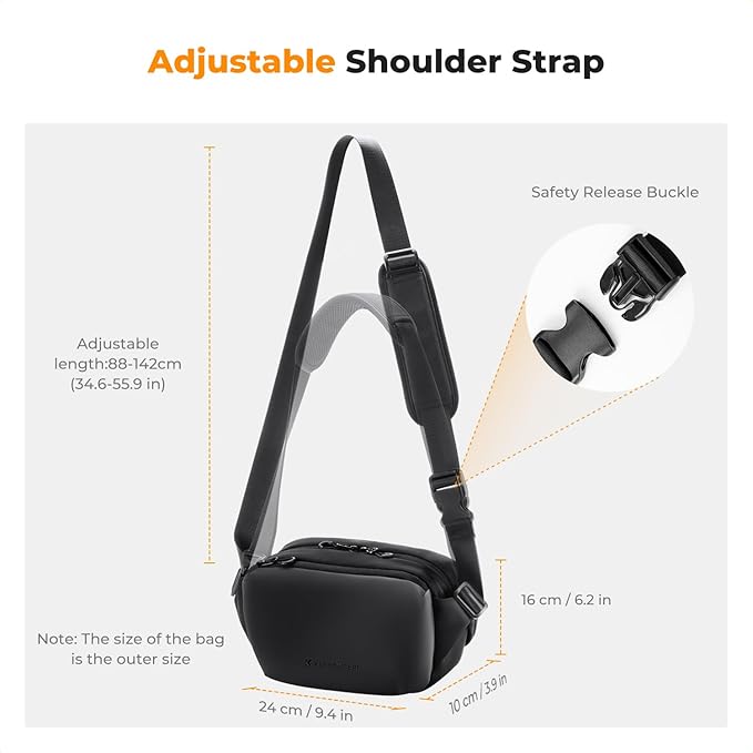K&F CONCEPT Camera Sling Bag Crossbody Bag Waterproof Camera Shoulder Backpack - Image 6
