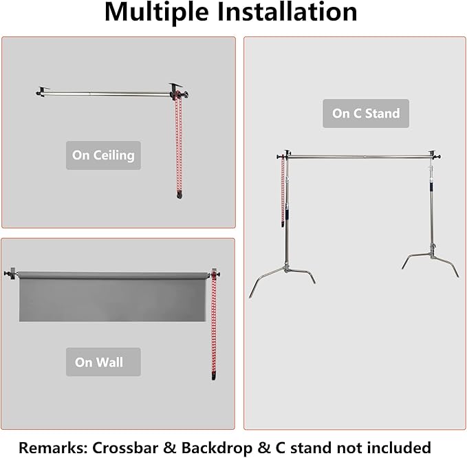 Photography Backdrop Roller Support System, 1 Roller - Image 5