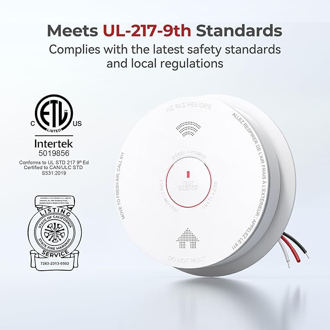 Siterlink Hardwired Smoke Detector Carbon Monoxide Detector Combo 10 Year - Image 4