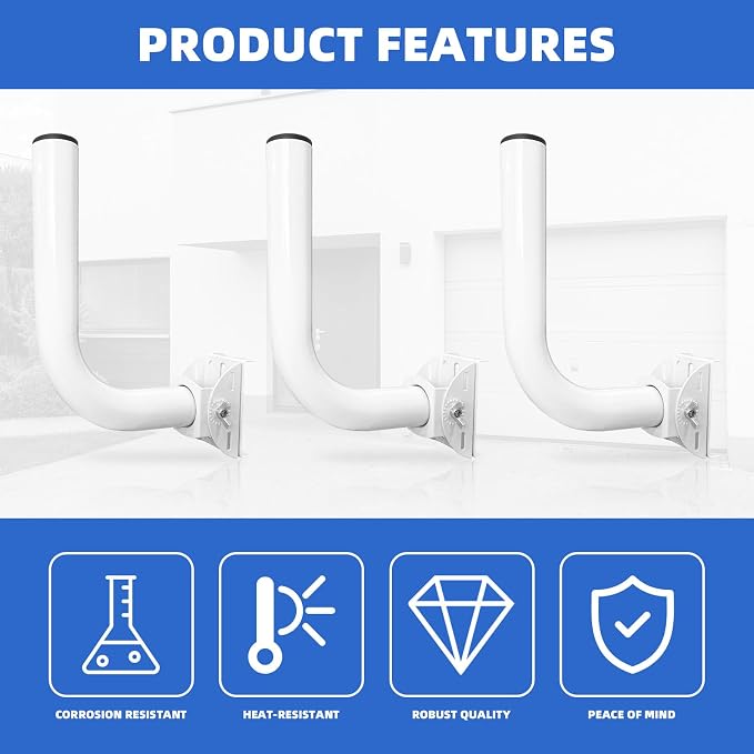 Universal Wireless Bridge Bracket Mount, 3 Pack J Pole Mounts, Adjustable Pole - Image 5