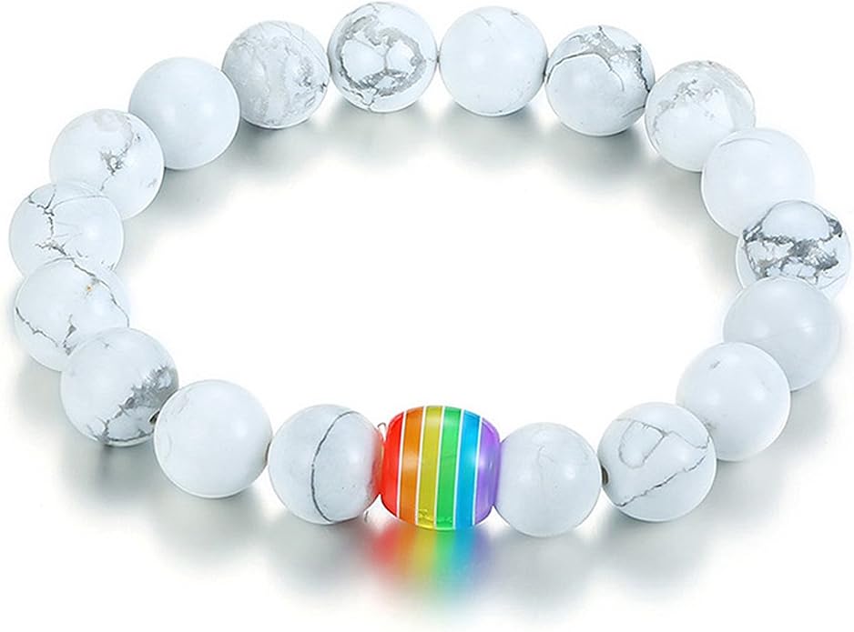 Nanafast Titanium Stainless Steel Rainbow LGBT Pride Bracelet Handmade Braided by Nanafast