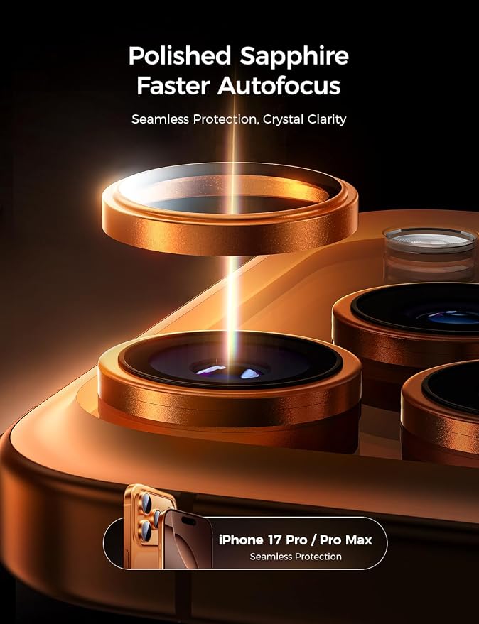 MAGIC JOHN for iPhone 17 Pro Max/17 Pro Camera Lens Protector 9H Aerospace - Image 5
