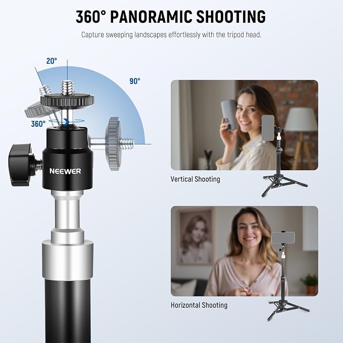 NEEWER Webcam Stand Tripod for Desk, Mini Desktop Tripod - Image 4