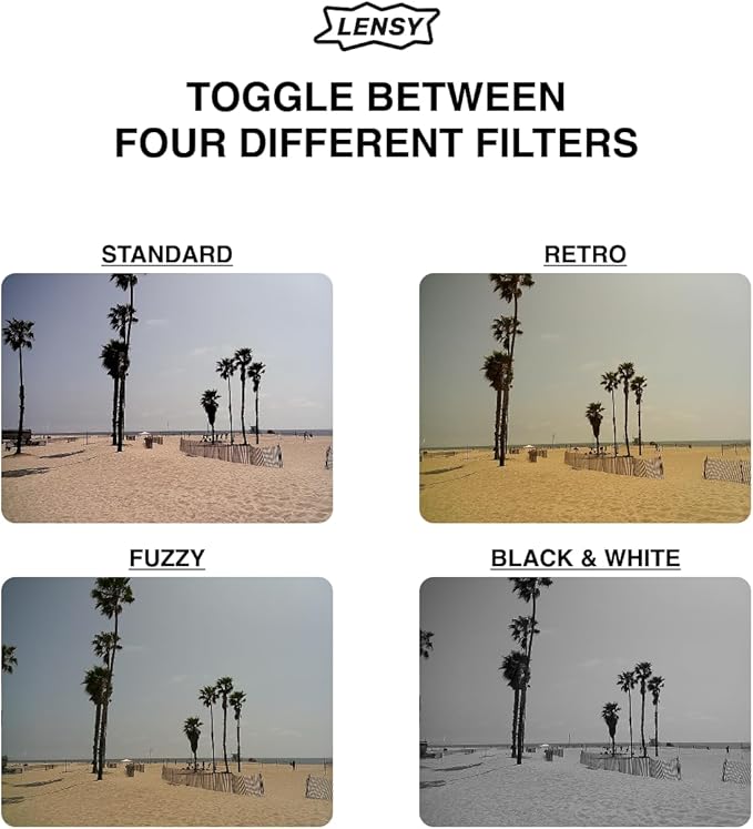 LENSY Screen Free Digital Camera | Four Built in Filters | Rechargeable - Image 5