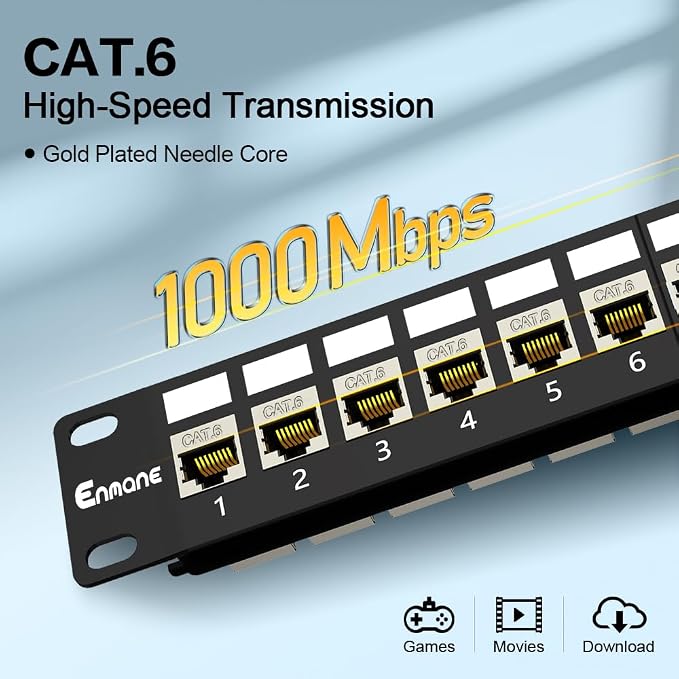 24Port Patch Panel Cat6 Keystone Patch Panel RJ45 Patch Panel Network Patch - Image 4