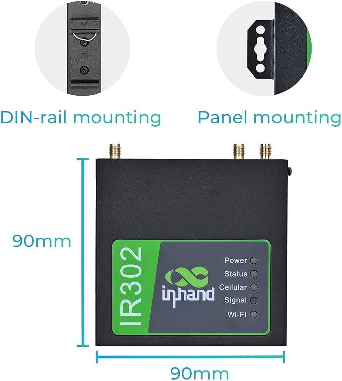 InHand Networks IR302 Industrial IoT LTE 4G VPN Router, LTE Cat 1+ Wi-Fi - Image 5