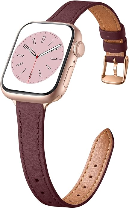 Charlam Slim Leather Band Compatible by Charlam