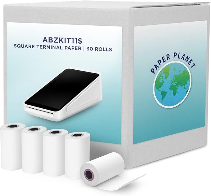 Thermal Receipt Printer Paper for Square Terminal by Paper Planet | 30 Rolls | by PaperPlanet