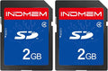INDMEM 2 Pack SD Card 2GB Class 4 Flash Memory Card 2G SLC Stanard Secure by SINOBRIGHT