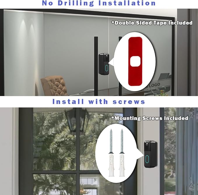 All-New Blink Doorbell Corner Mount, No-Drill Mounting Bracket Adjustable Angle - Image 3