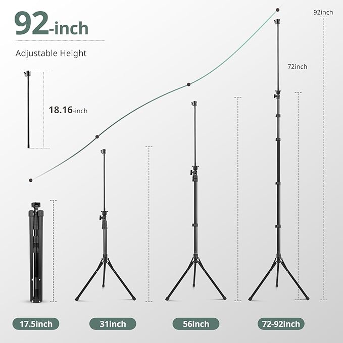 Sensyne 92" Cell Phone Tripod, Selfie Stick Tripod - Image 4