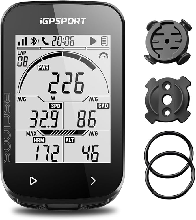 iGPSPORT BSC100S GPS Bike Computer Wireless, 2.6'' LCD Display 40H Rechargeable by iGPSPORT