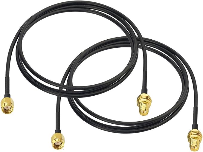 Bingfu RP-SMA Male to RP-SMA Female Bulkhead Mount RG174 WiFi Antenna Extension by Bingfu-AntennasConnectivity