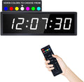Large Digital Wall Clock with Remote Control, LED Stopwatch Timer, Count Up by GANXIN