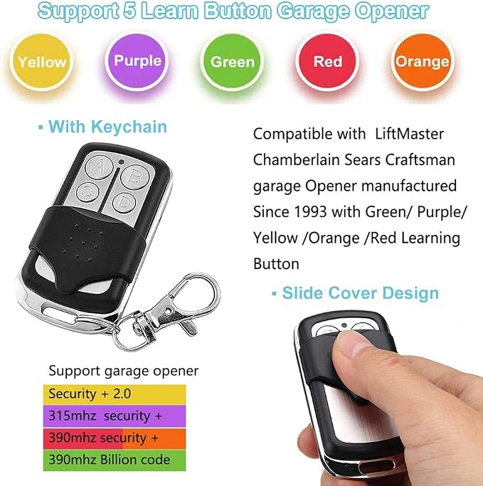 Universal Garage Door Remote Works Chamberlain Liftmaster Craftsman Opener - Image 3